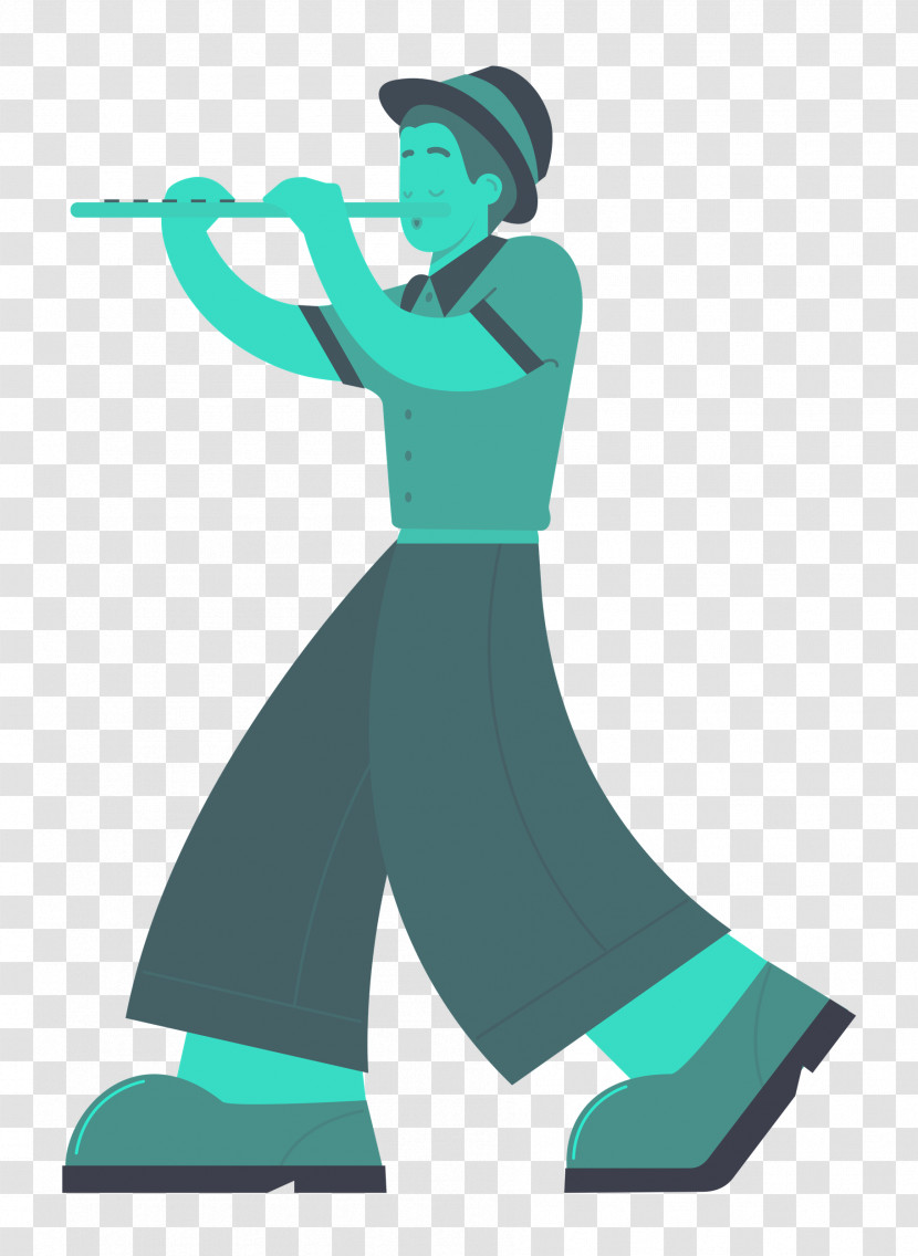 Playing The Flute Music Transparent PNG