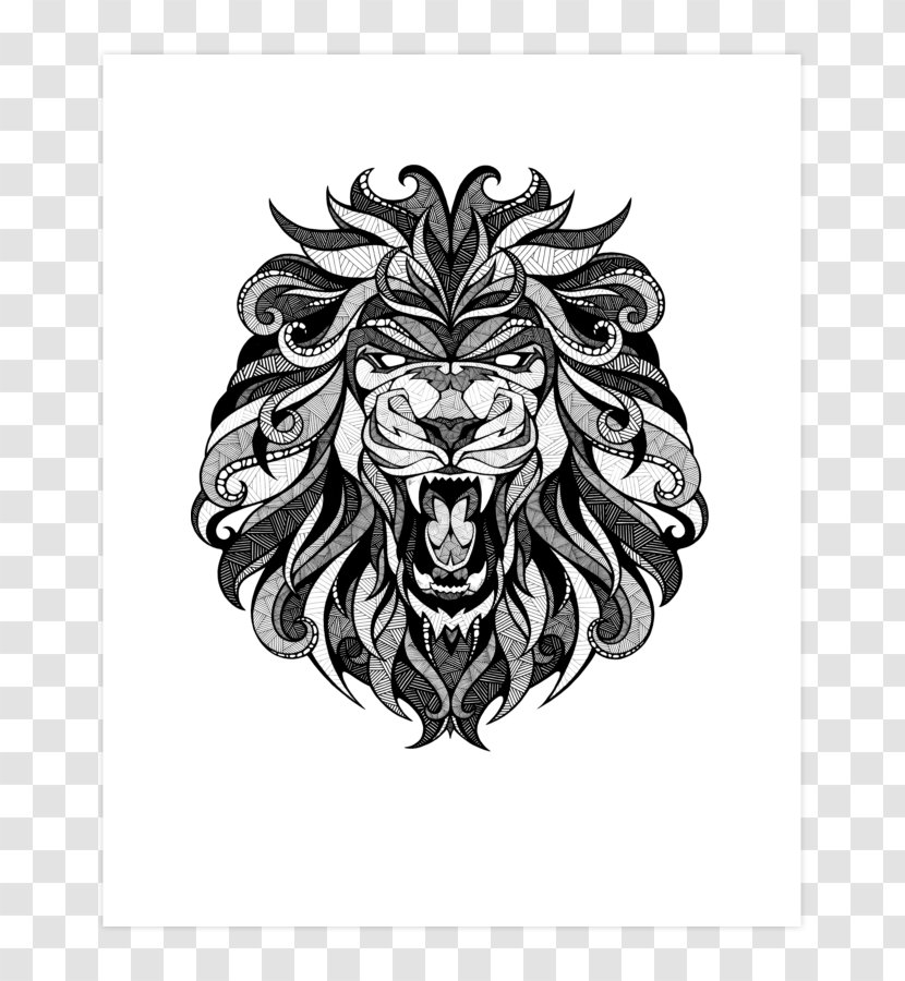 Lion Drawing Art Wall Decal Transparent PNG
