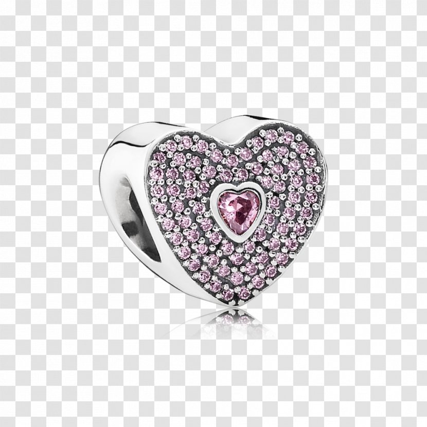 Earring Pandora Charm Bracelet Valentine's Day Cubic Zirconia - Ruby Transparent PNG