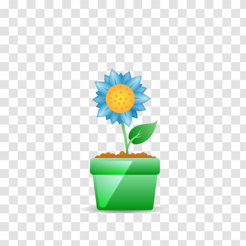 Common Sunflower Euclidean Vector Vecteur - Sunflowers - Blue Flower Transparent PNG