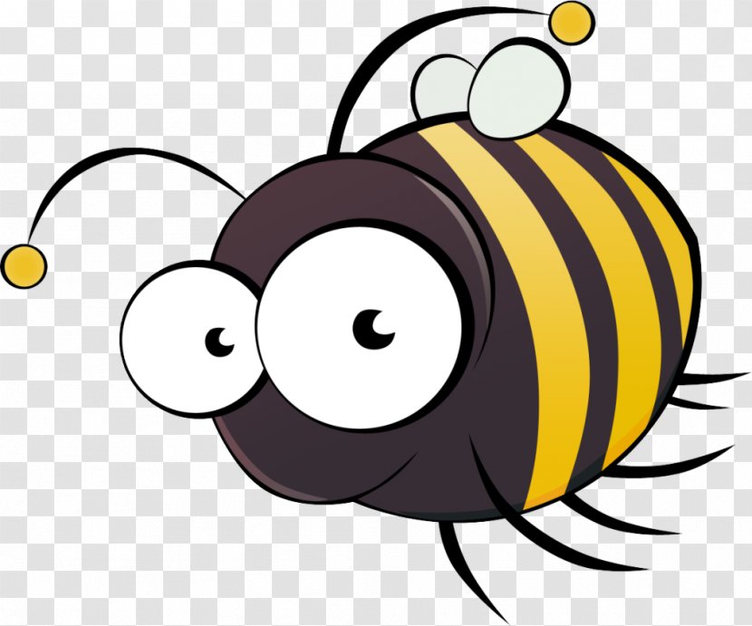 Bee Insect Cartoon Caricature - Pollinator - Mosquito Transparent PNG