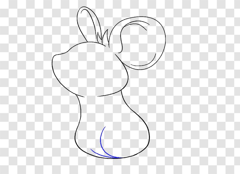 Hare Domestic Rabbit Easter Bunny Drawing - Tree - Curved Line Transparent PNG