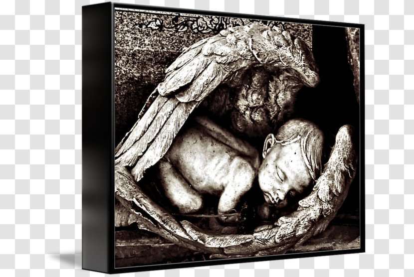 Gallery Wrap Canvas Sleep In Heavenly Peace Sculpture Sleeping Baby Angel Wings Transparent PNG
