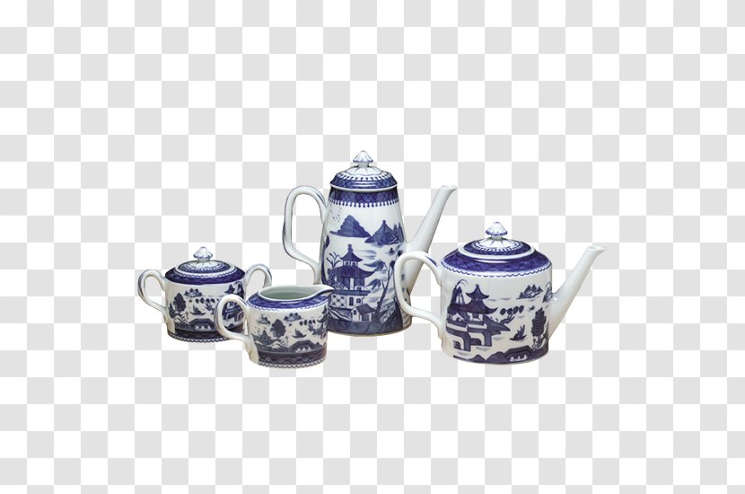 Tableware Porcelain Teapot Blue And White Pottery Ceramic - Chinese Tea Transparent PNG