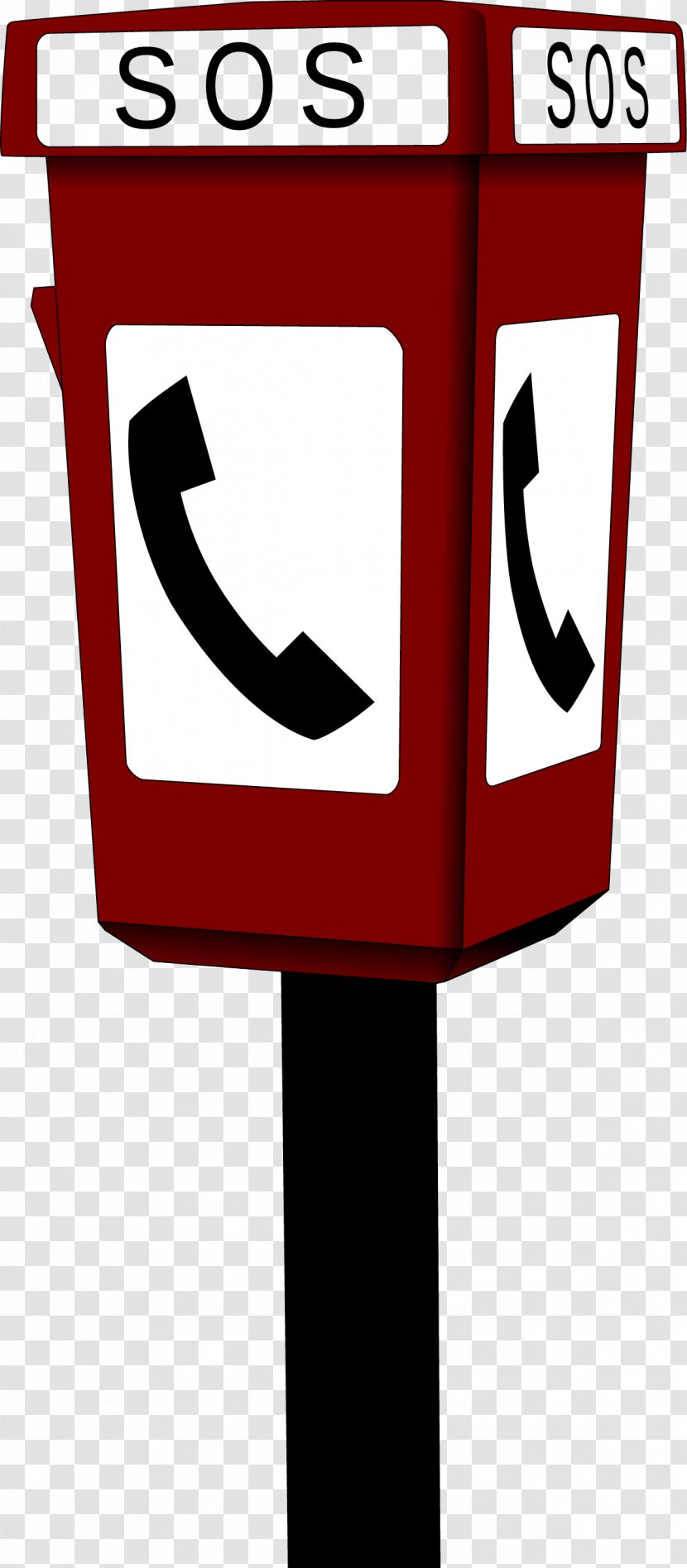 Telephone Booth Red Box Clip Art - Area - Vector Phone Transparent PNG
