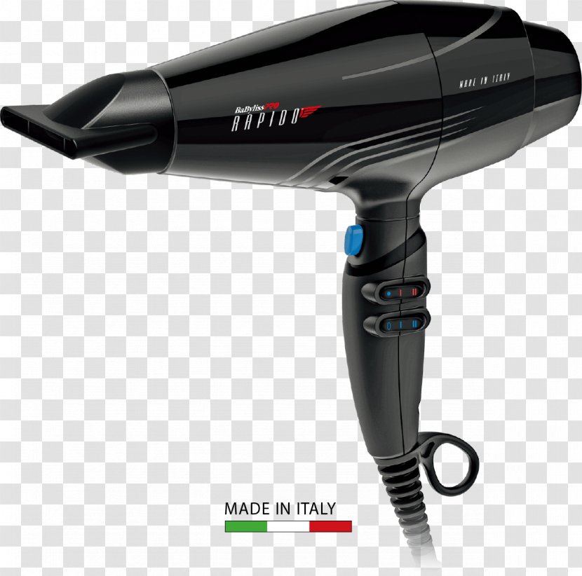 Hair Iron Dryers Babyliss Hairdryer 6000E Secador Profesional Ultra Potente 6616E 2300W #Negro Styling Tools - Solano Supersolano - Blow Dryer Transparent PNG