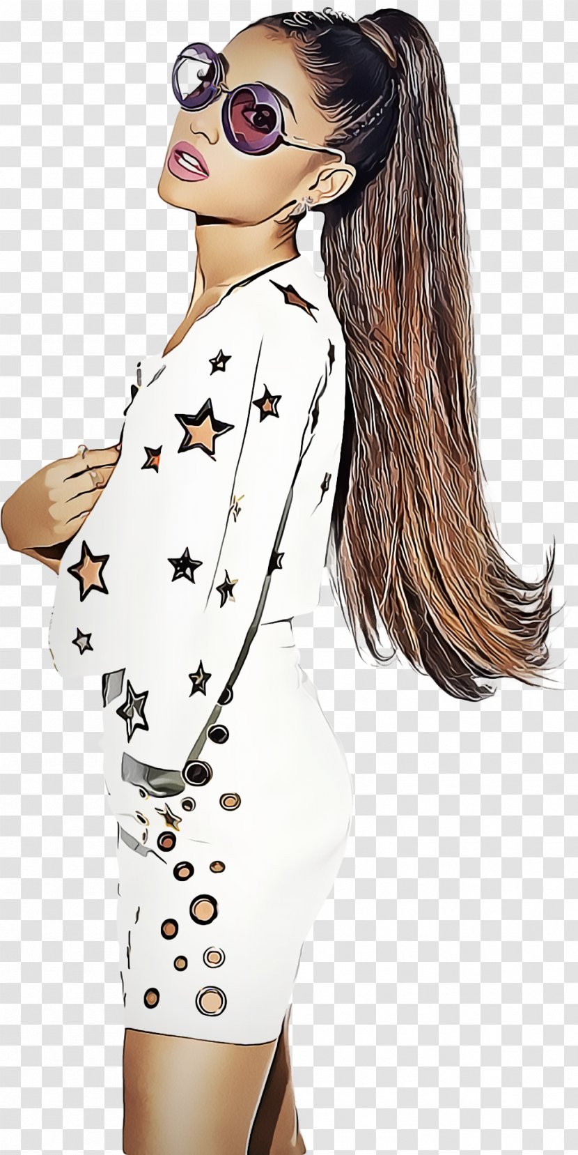 White Clothing Fashion Illustration Cartoon Brown Hair - Dress Costume Transparent PNG