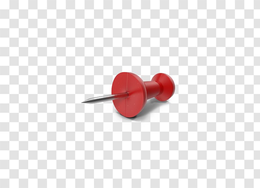 Red Drawing Pin - Metal - The Bulk Of Pushpin Transparent PNG