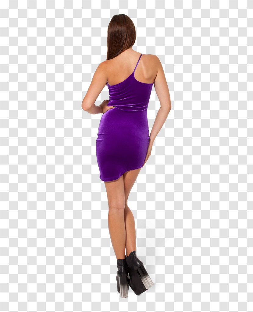 Cocktail Dress Velvet Clothing Shoulder - Purple Frock Transparent PNG