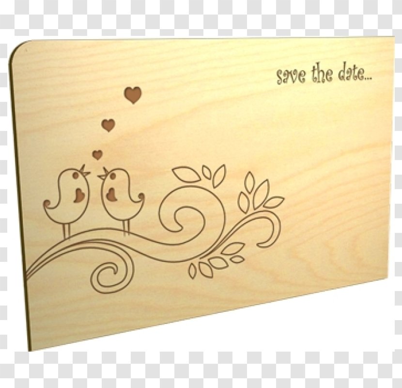 Wood Post Cards Greeting & Note Material Beuken - Love - Save The Date Transparent PNG
