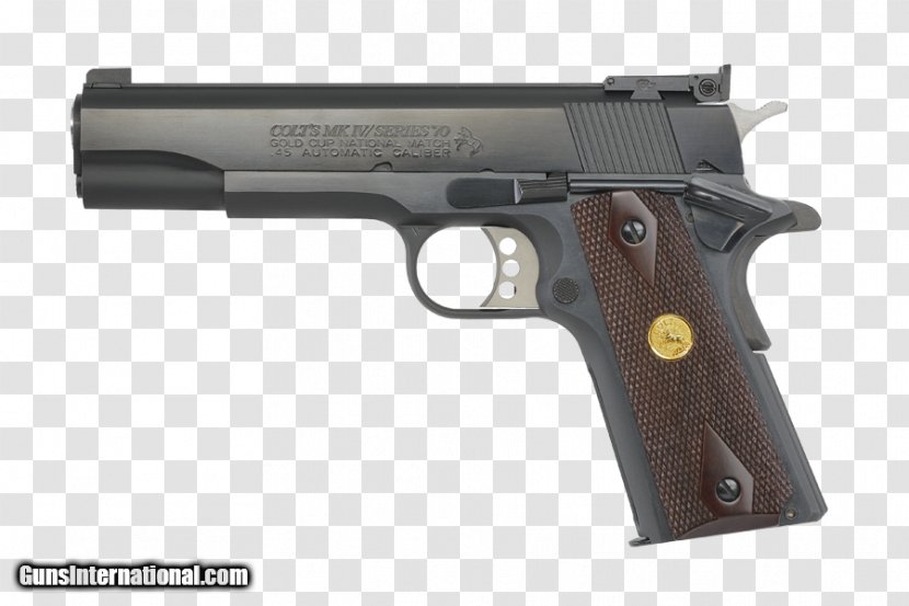 .45 ACP Colt's Manufacturing Company M1911 Pistol Firearm Colt Delta Elite - Trigger - Gold Gun Transparent PNG