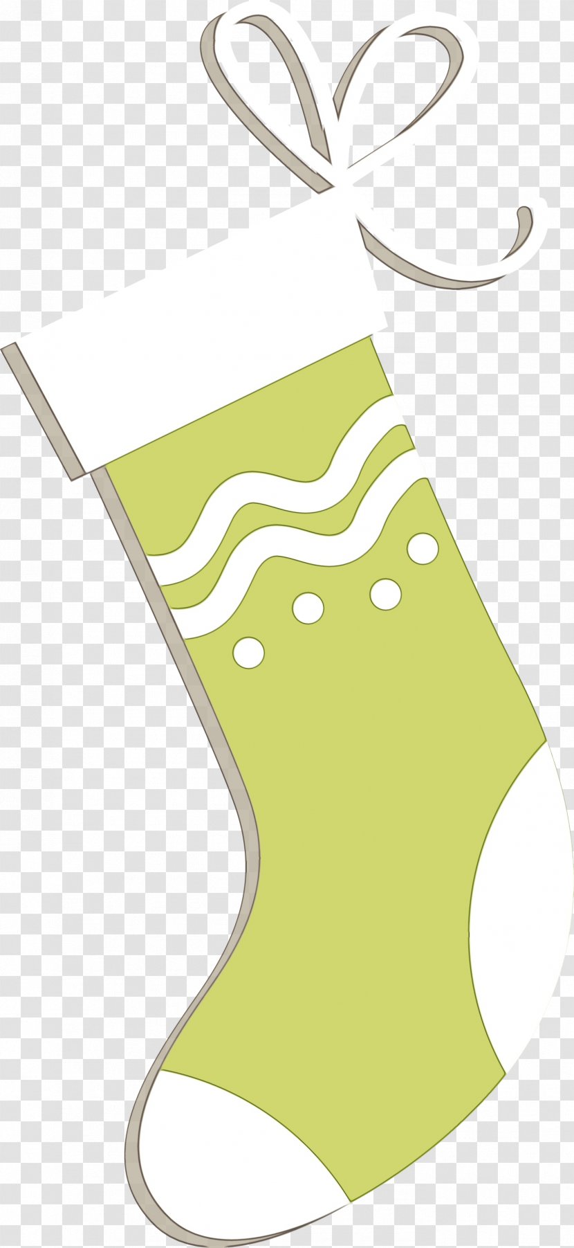 Christmas Stocking - Paint - Yellow Transparent PNG