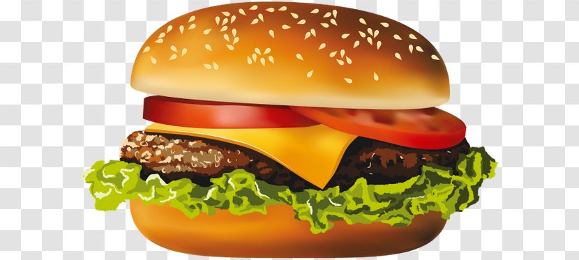 Hamburger Veggie Burger Cheeseburger Hot Dog Fast Food - Junk Transparent PNG