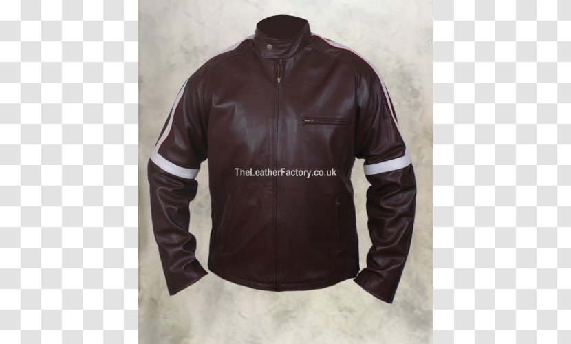 Leather Jacket T-shirt Outerwear - Polar Fleece Transparent PNG