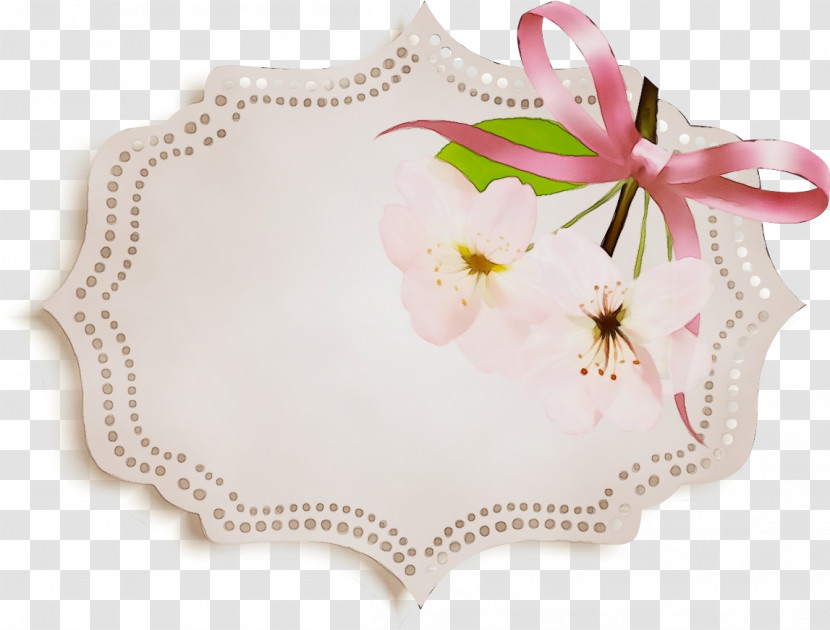 Pink Plant Flower Tableware Transparent PNG
