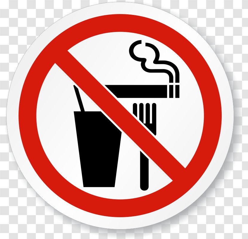 Smoking Ban Drinking Sign Eating - Trademark Transparent PNG