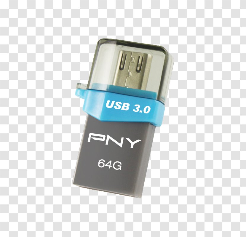 USB On-The-Go Flash Drives PNY Technologies 3.0 Pny Duo Link On The Go 32gb Usb3.0 Drive - Usb 30 Transparent PNG