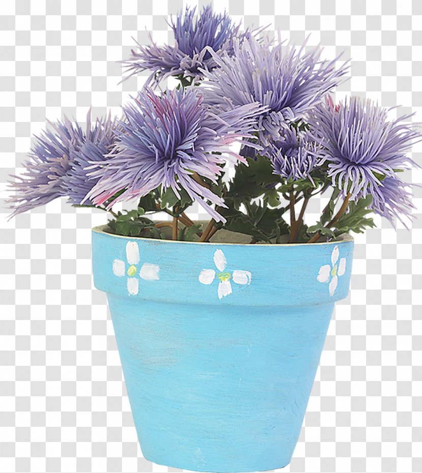 Chrysanthemum Flower Blue - Purple Transparent PNG