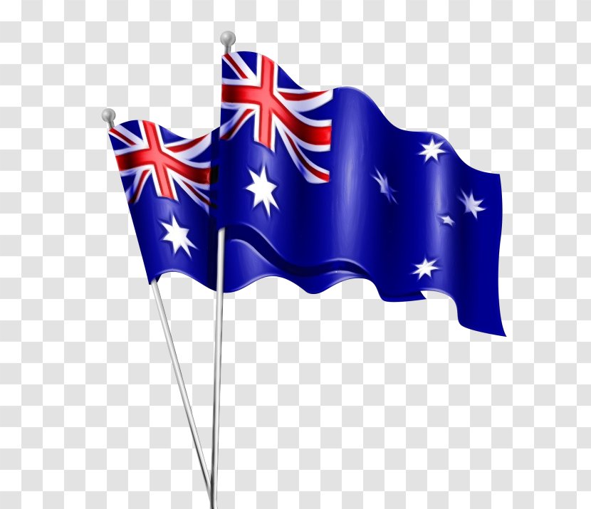 Australia Day - Blank Map - Electric Blue Transparent PNG