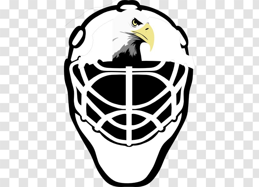 Goaltender Mask Ice Hockey Clip Art - Black And White - Goalie Cliparts Transparent PNG