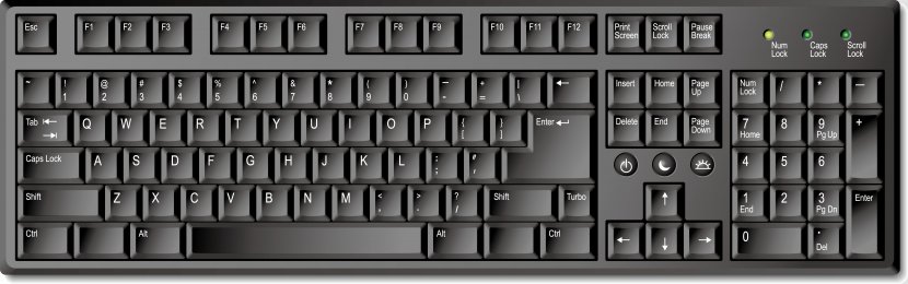 Computer Keyboard Laptop Cdr - Multimedia - Vector Transparent PNG