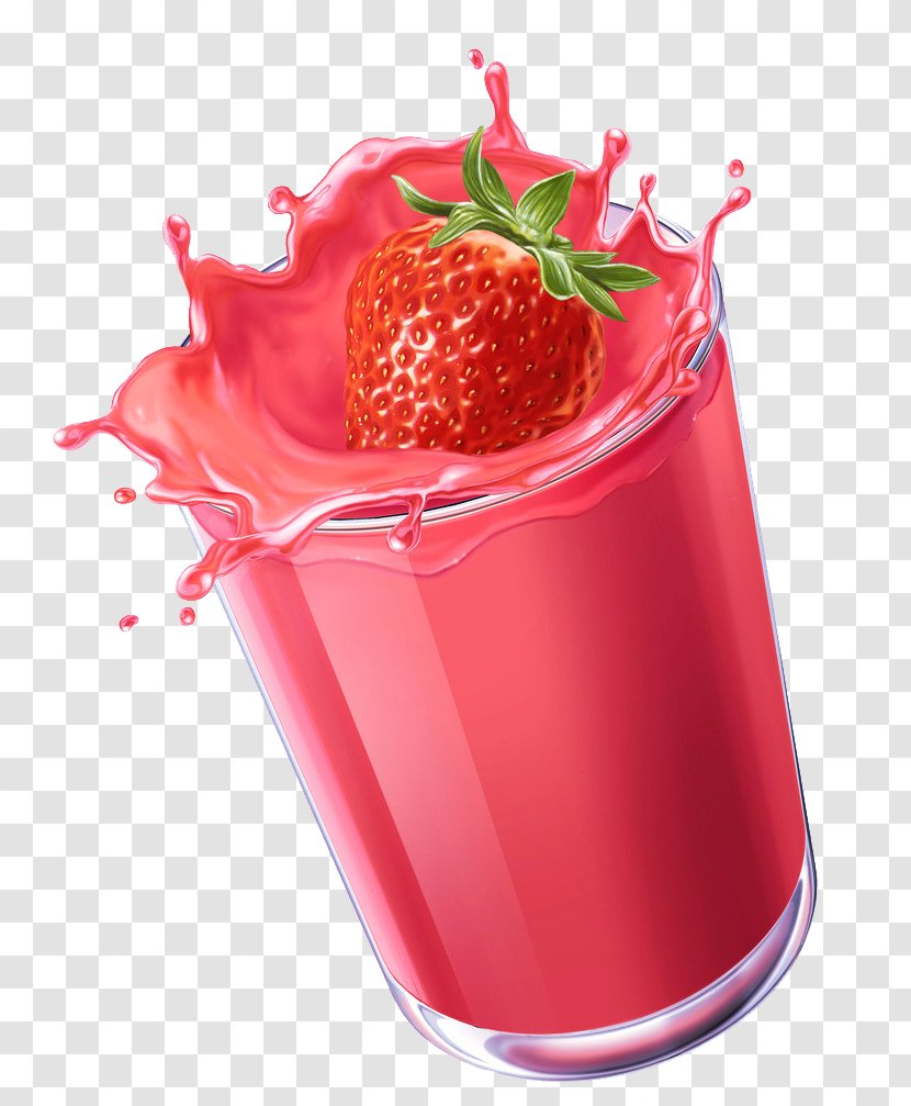 Orange Juice Milkshake Soft Drink Smoothie - Food Ice Cream Pattern Vector,Strawberry Transparent PNG