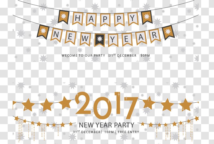 New Year's Eve Banner Party - Product Design - Year Banners Transparent PNG