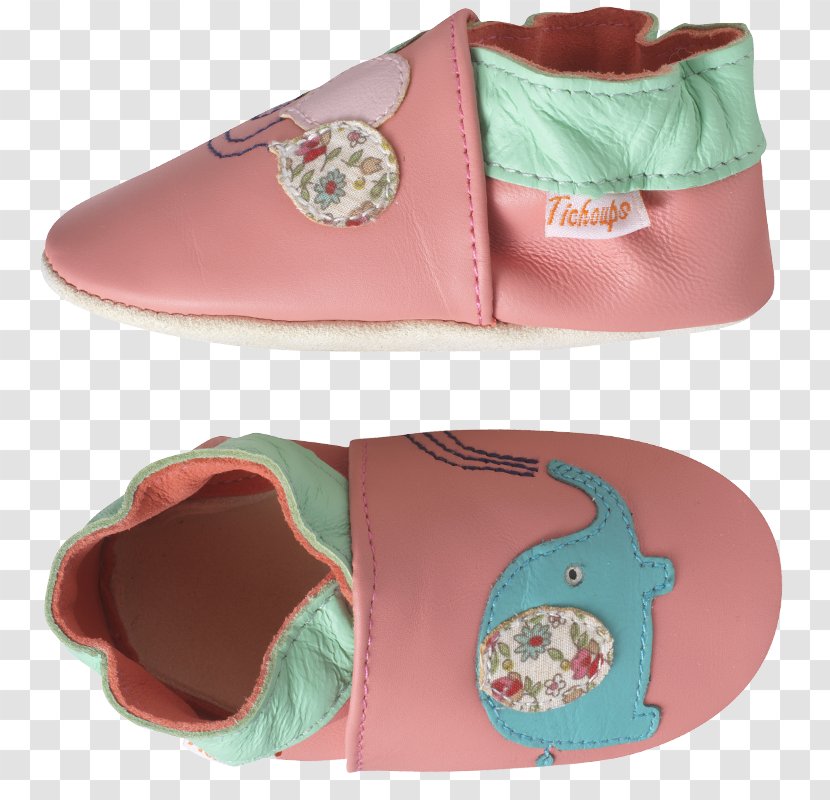 Slipper Leather Shoe Sales Infant - Pink - Elephant Motif Transparent PNG