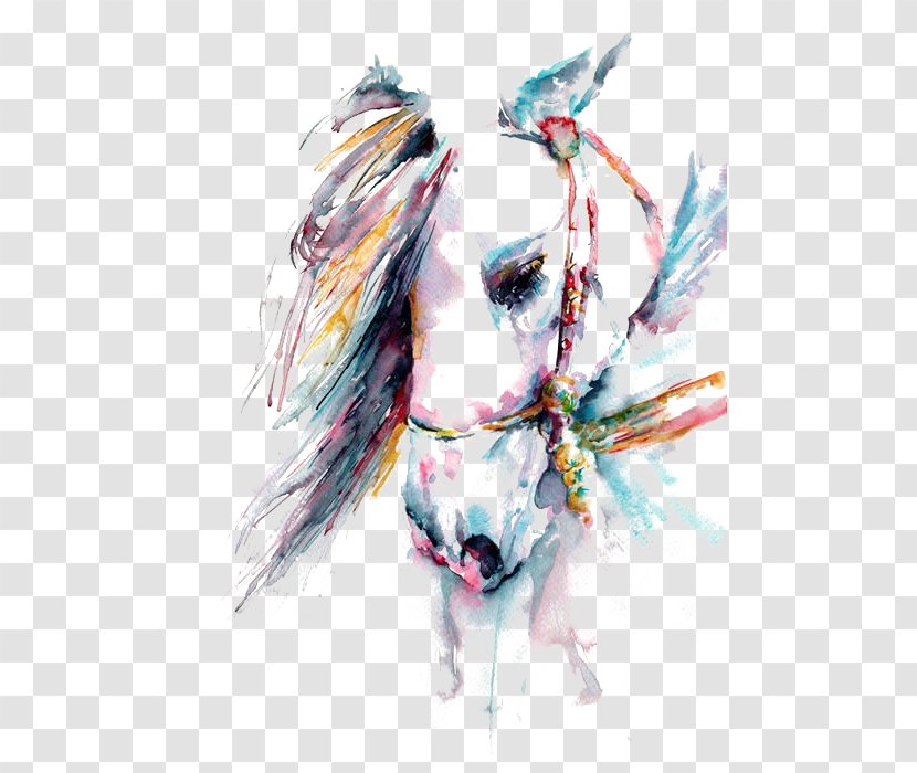 Horse Watercolor Painting Art White Transparent PNG