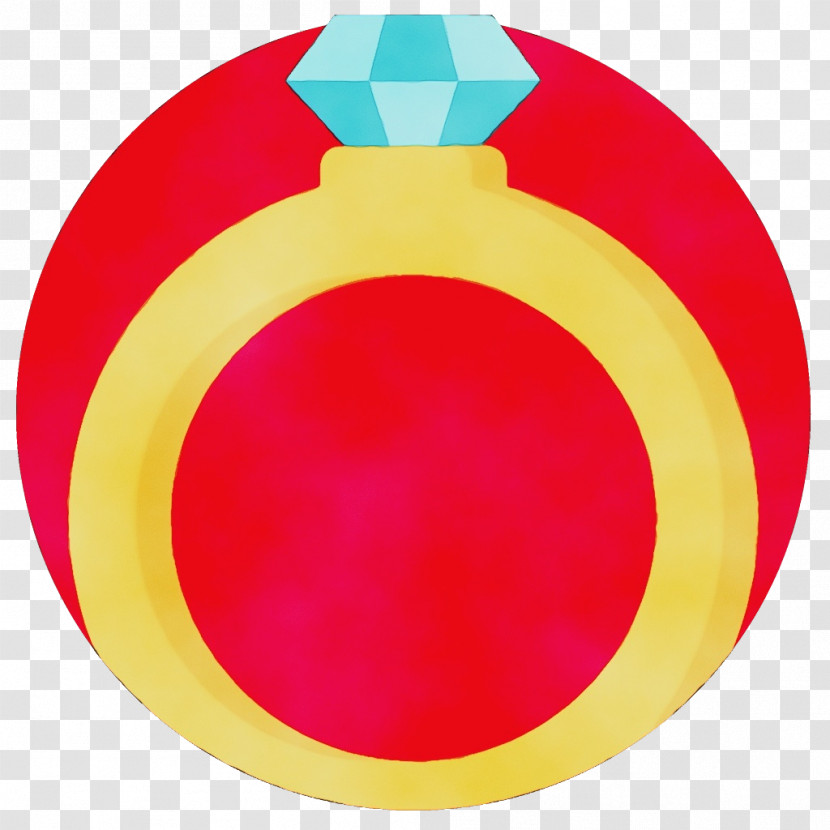 Red Circle Yellow Transparent PNG