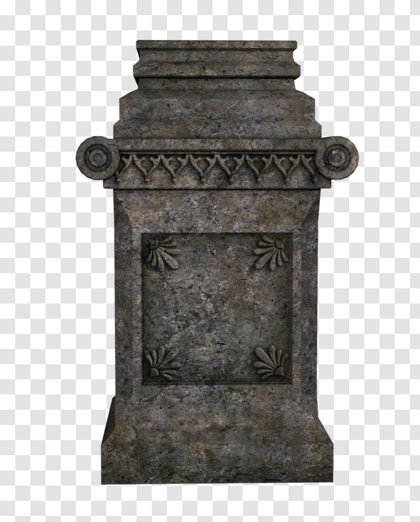 Pedestal Column Table - Concrete Transparent PNG
