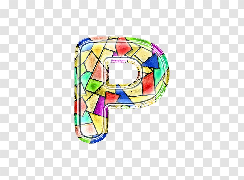 Stained Glass Letter - Illustration - P Transparent PNG
