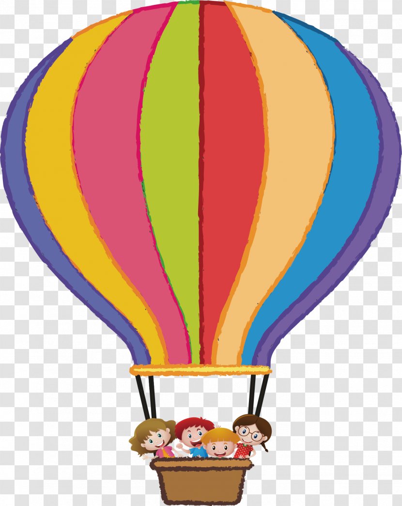 Flight Hot Air Balloon Illustration - The Children Who Sit Balloons Transparent PNG