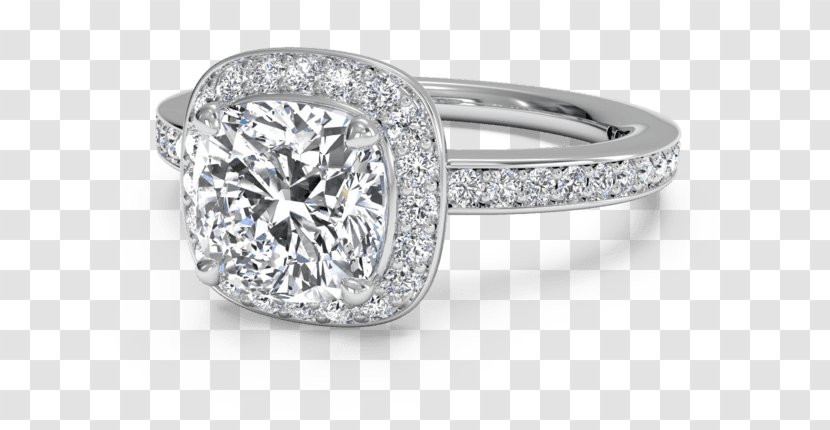Engagement Ring Wedding Diamond Carat - Cushion Cut Infinity Band Transparent PNG