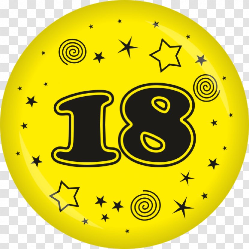 Smiley Yellow Number Download Pin Badges - Button Transparent PNG