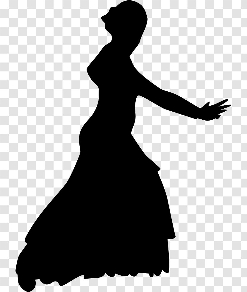 Silhouette Dance - Black And White Transparent PNG