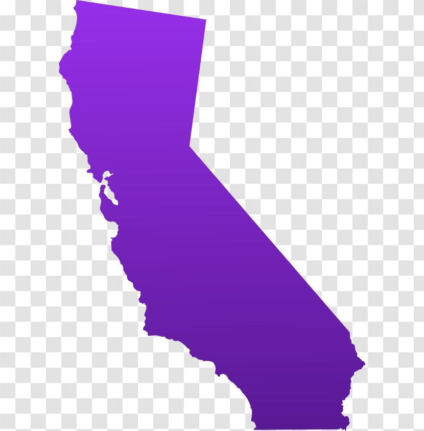 California Map Clip Art - Violet - Sticker Transparent PNG
