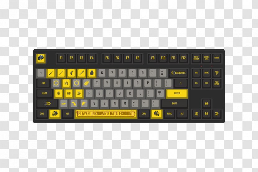 Computer Keyboard PlayerUnknown's Battlegrounds Space Bar Numeric Keypads Ducky One 2 - Office Equipment - Laptop Transparent PNG