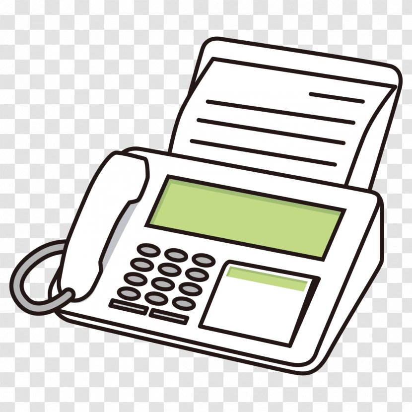 Phone Cartoon - Corded - Line Art Answering Machine Transparent PNG