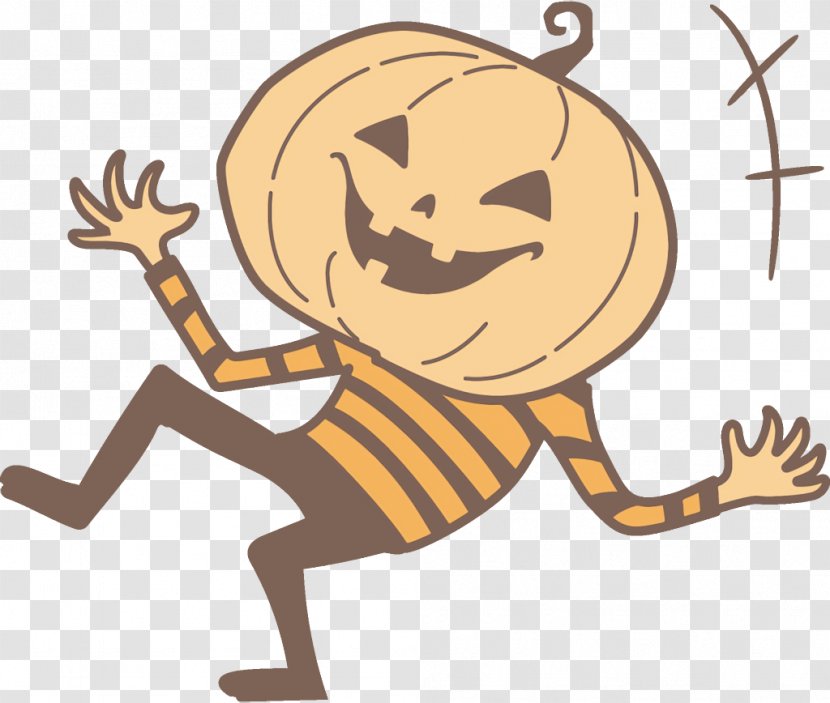 Jack-o-Lantern Halloween Pumpkin Carving - Happy - Sticker Transparent PNG