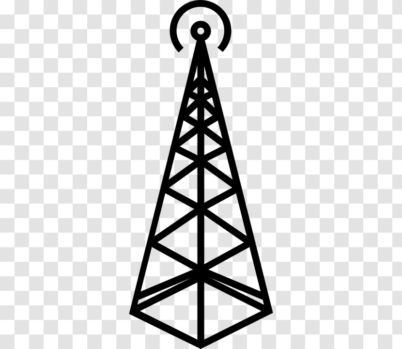 Telecommunications Tower Aerials Cell Site Clip Art - Area - Radio Transparent PNG