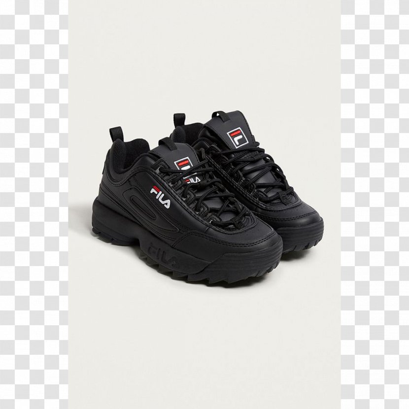 Fila Disruptor II Mens Sports Shoes Clothing - Footwear - Walking For Women Black Transparent PNG