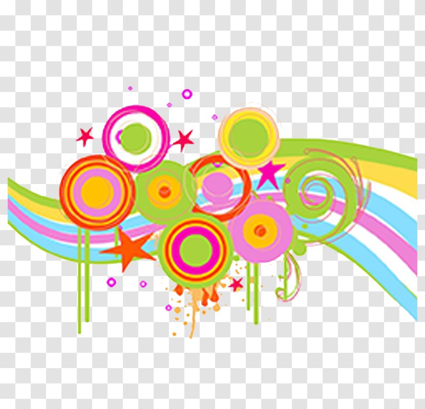 Lollipop Circle Clip Art - Cartoon - Colorful Rainbow Transparent PNG