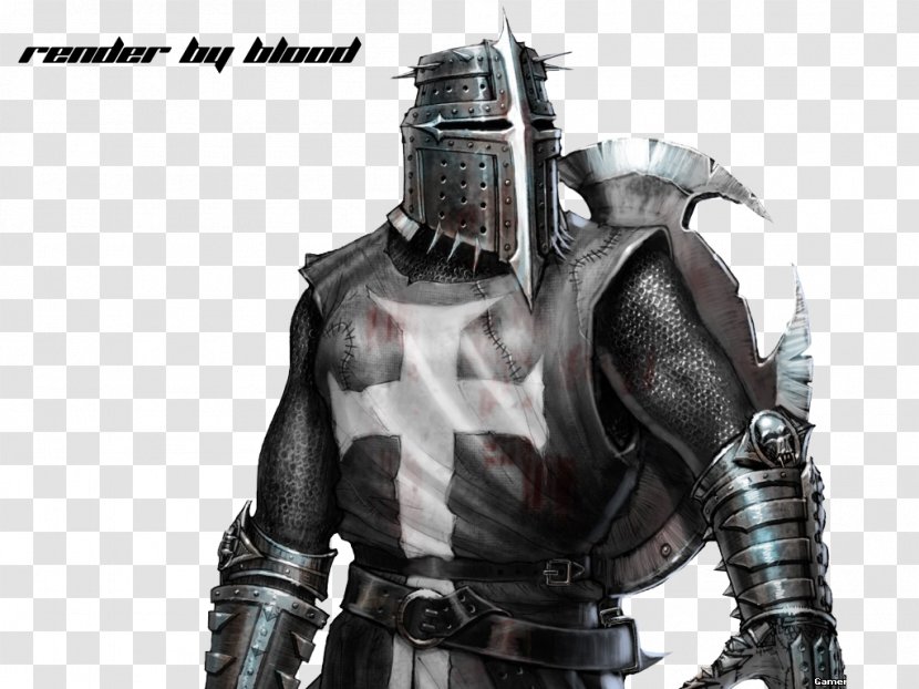 Middle Ages Black Knight Knights Templar Warrior - Figurine - Armour Transparent PNG