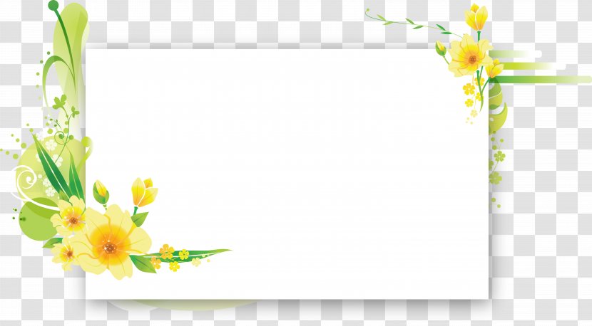 Flower Picture Frames Floral Design Birthday Text - Frame Transparent PNG