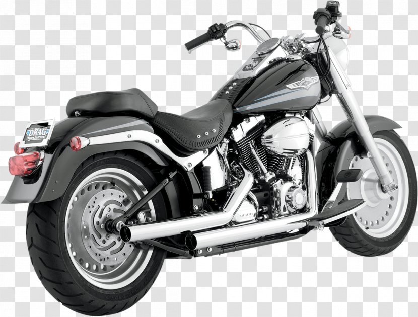 Exhaust System Softail Harley-Davidson Pipe Car - Harleydavidson Flstf Fat Boy Transparent PNG