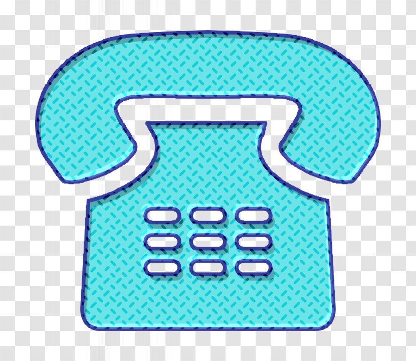 Telephone Of Old Design Icon Phone Tools And Utensils - Aqua Turquoise Transparent PNG