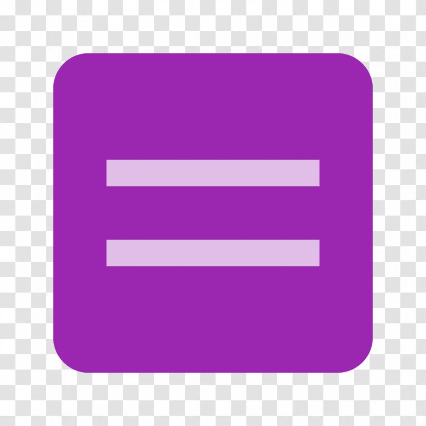 Equals Sign Symbol Equality - Magenta Transparent PNG