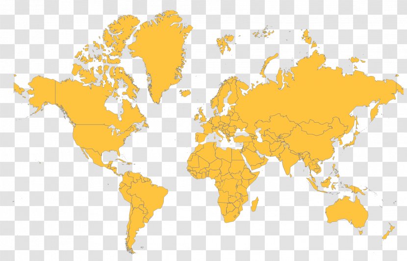 Port Of Spain World Map Mercator Projection - Occupying A Particular Territory. The Country's I Transparent PNG