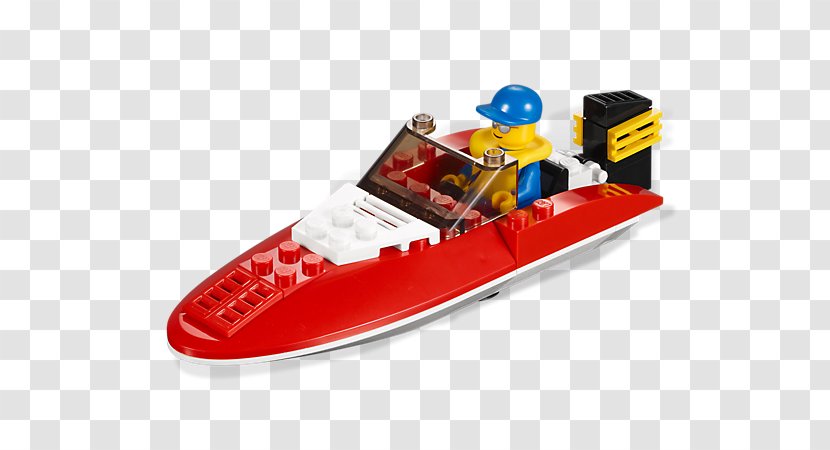 LEGO CITY Speed Boat 4641 Set Building Blocks Red Sailor Racer Rescue Amazon.com Lego Minifigure Motor Boats - Toy Transparent PNG